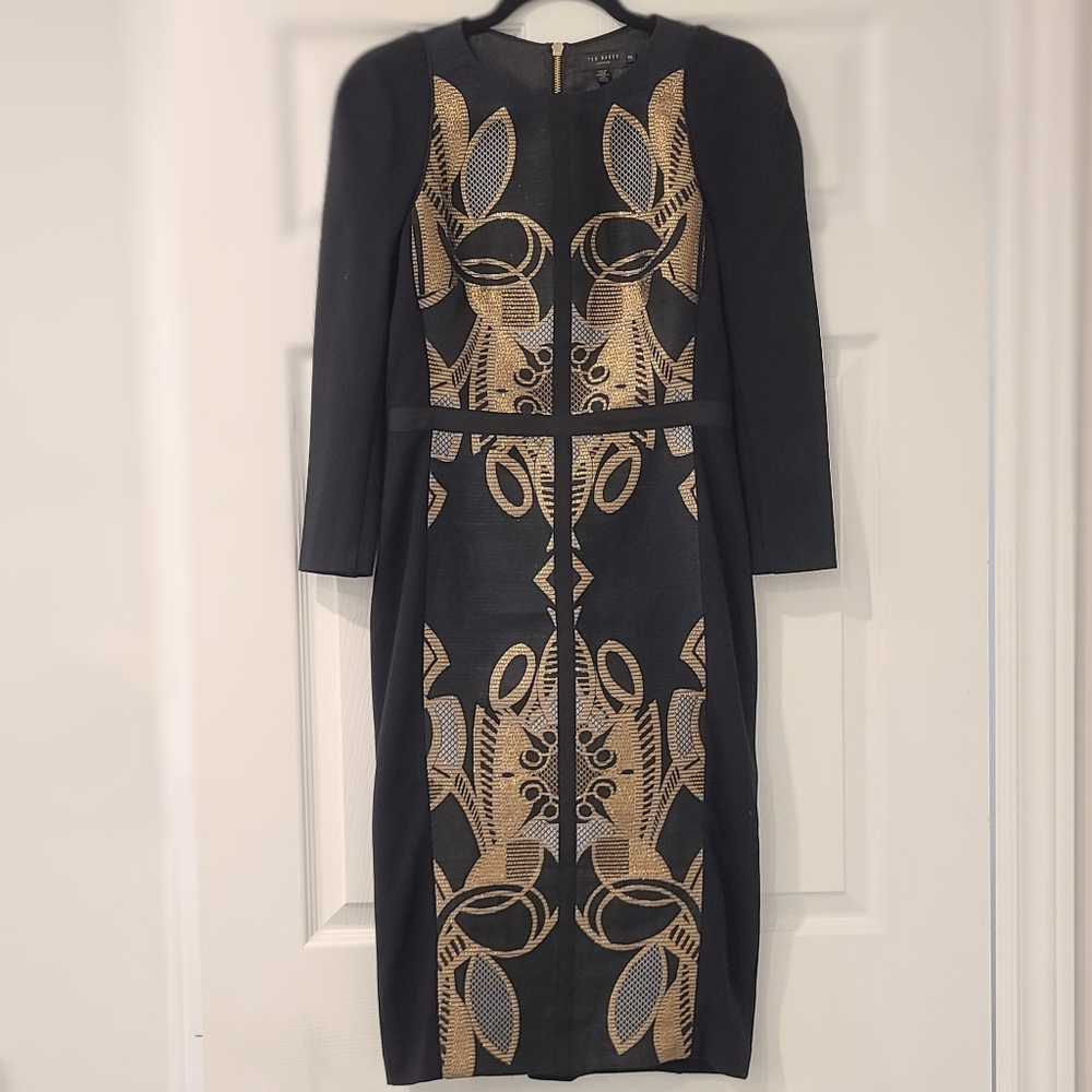 Elegant Black and Gold Dress